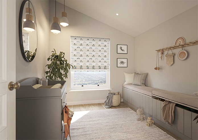 Brum Brum, Stone - Twist&Fit Roman Blind - Image 6